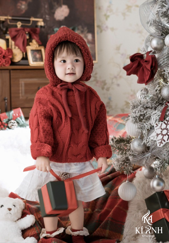 Chụp ảnh giáng sinh cho bé