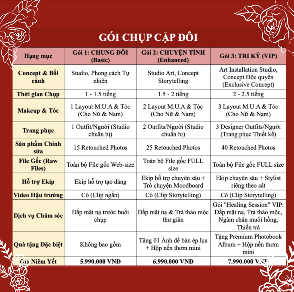 Chụp ảnh cặp đôi Kí Ảnh Studio